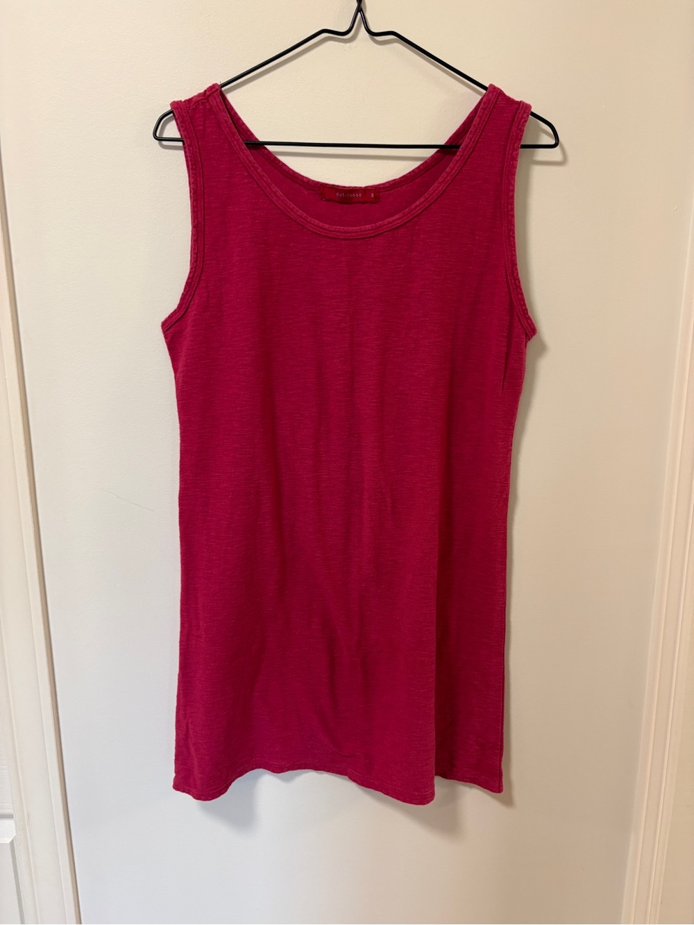 Cut Loose Pink ? Linen Tank Top Sleeveless Minimalist Lagenlook USA
